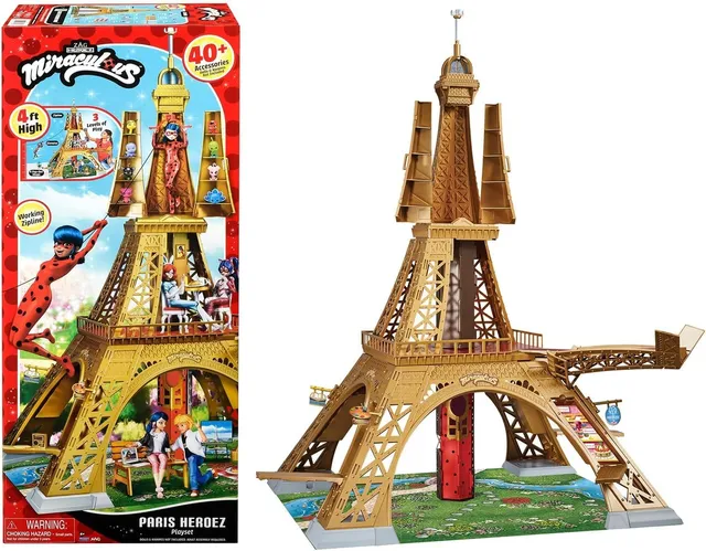 Bandai Miraculous Playset Deluxe Paris torre 120 cm 40 accessori