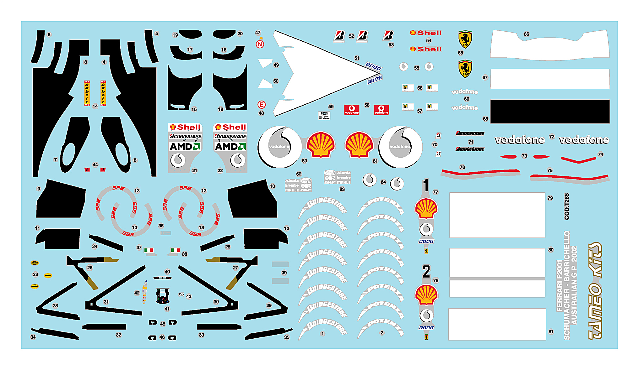 Tameo Kits TMK 305 kit montaggio scala 1/43