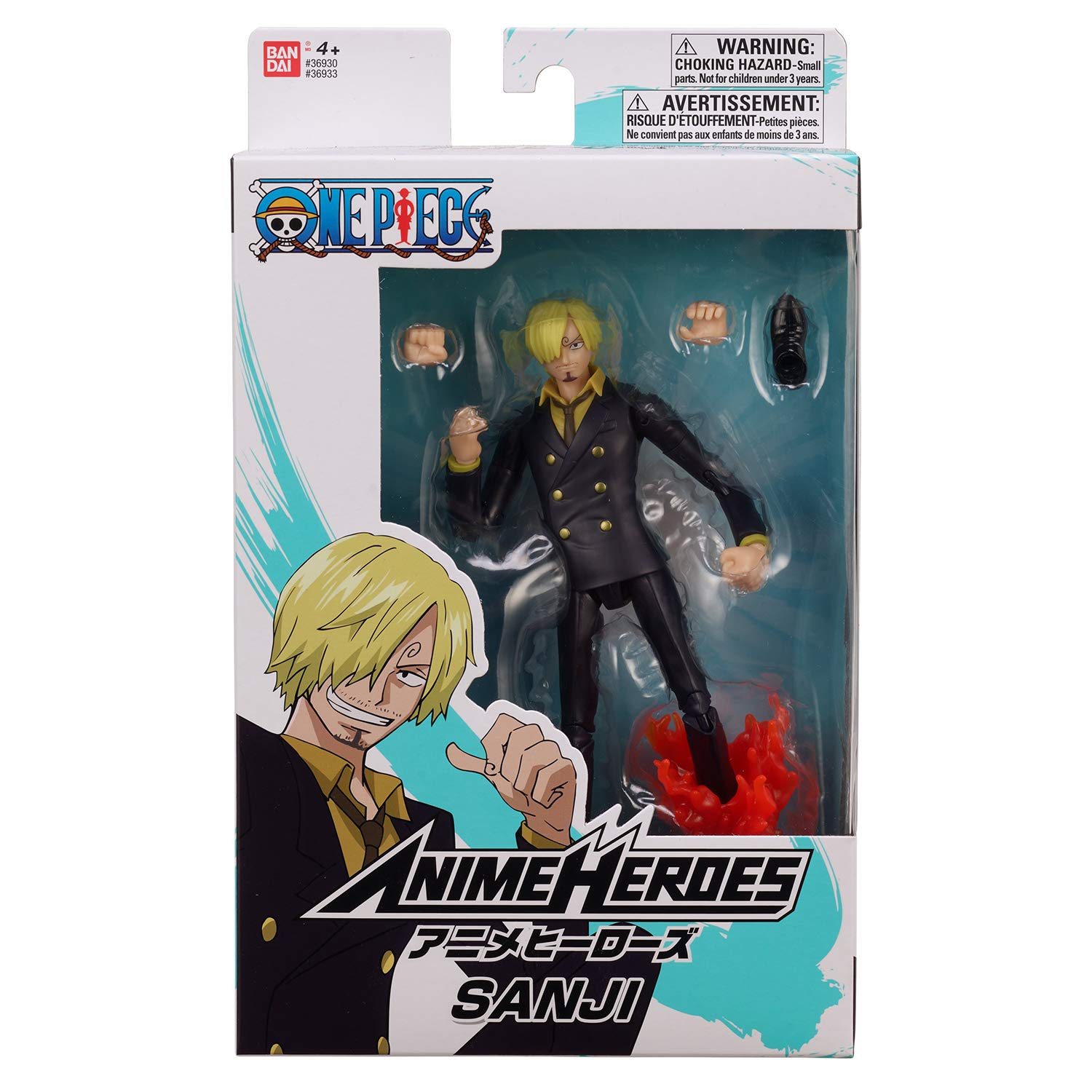 Bandai Anime Heroes 36933 action figure Sanji 17 cm snodata