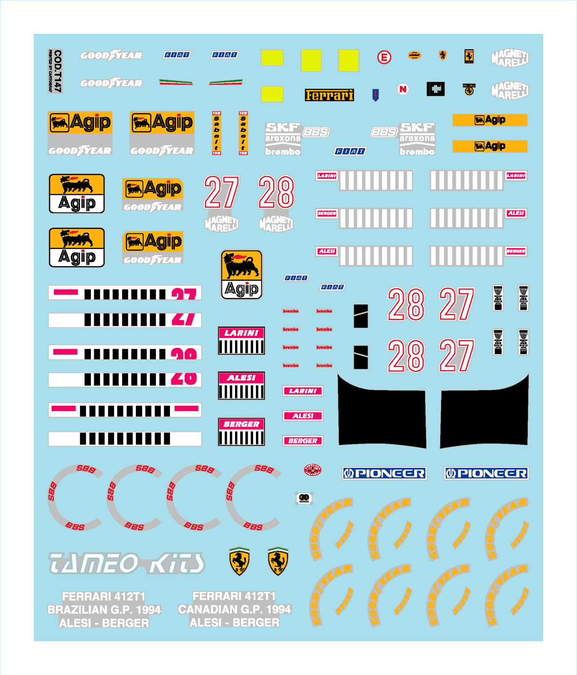 Tameo Kits TMK 188 kit scala 1:43 Formula 1