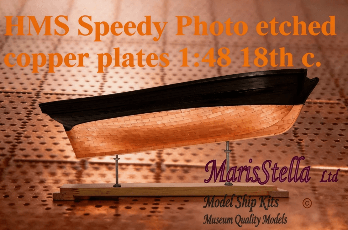 MarisStella HMS Speedy 1:48 lastre rame fotoincise 3 fogli