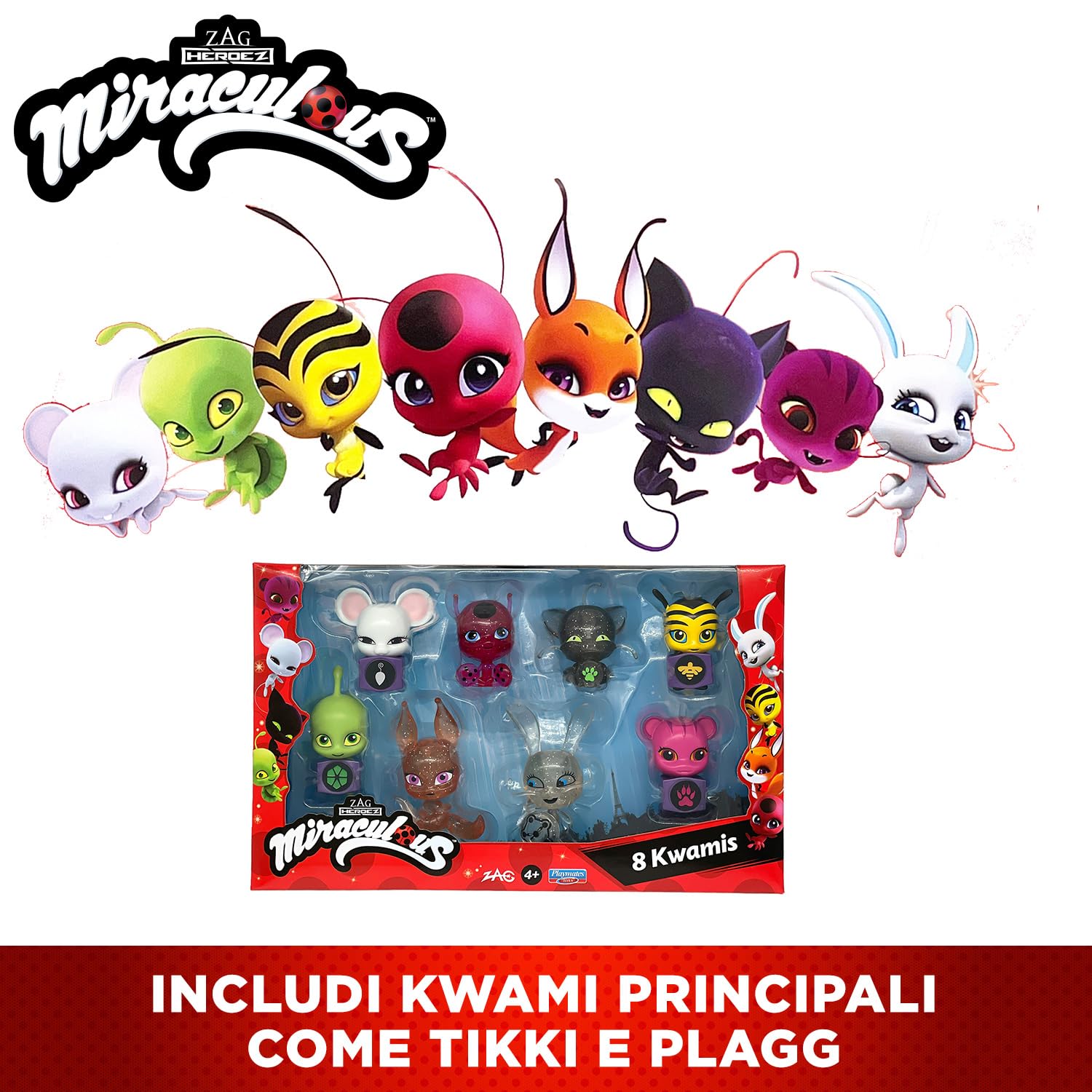 Miraculous Kwami set 8 mini-figure da collezione P50532