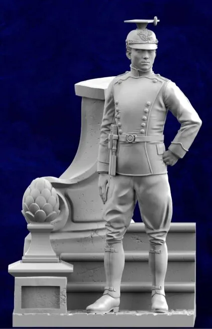 Model Cellar WWI German Uhlan figura in resina