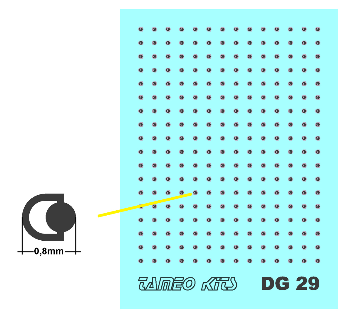 TAMEO Kits DG 29 Gancio Cromato Tipo D 252 Pezzi