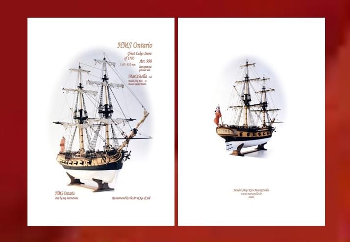 MarisStella HMS Ontario 1:48 kit nave legno 81 cm 1779