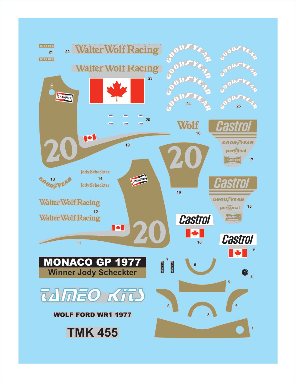 Tameo Kits TMK 455 Wolf WR1 kit 1/43 Ford