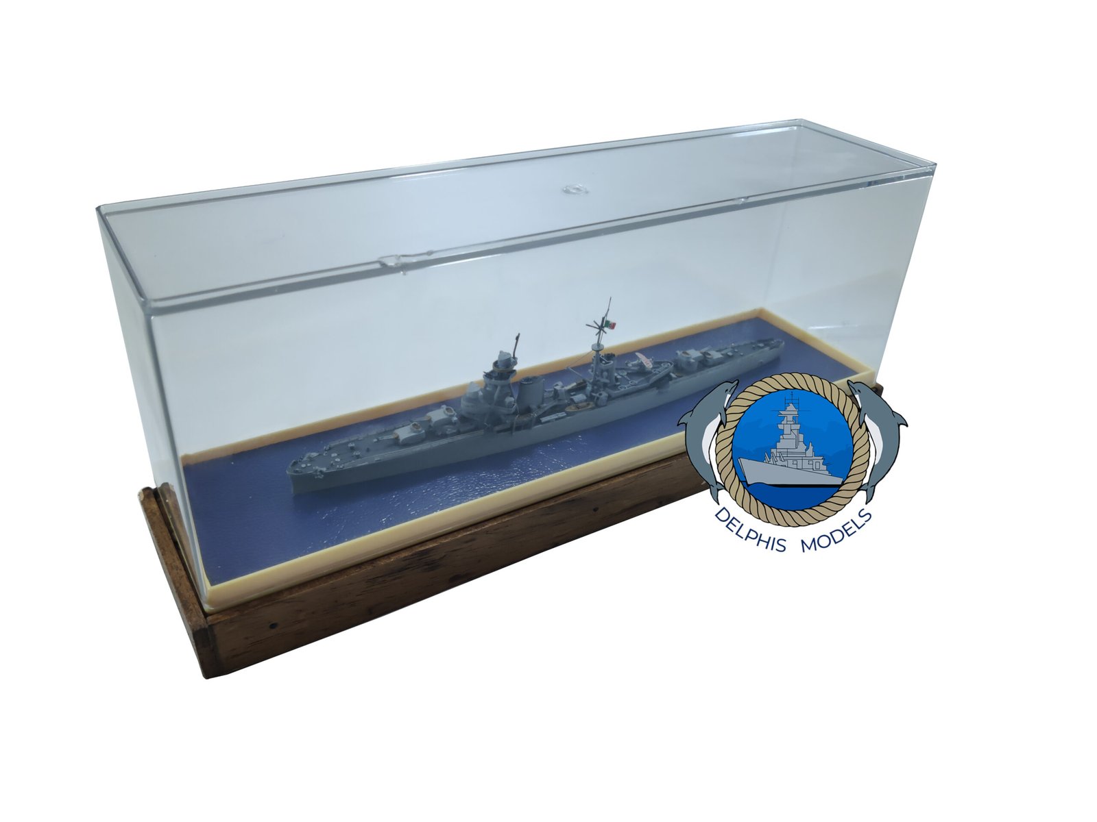 Delphis Models Luigi Cadorna 1:700 modellino montato con teca