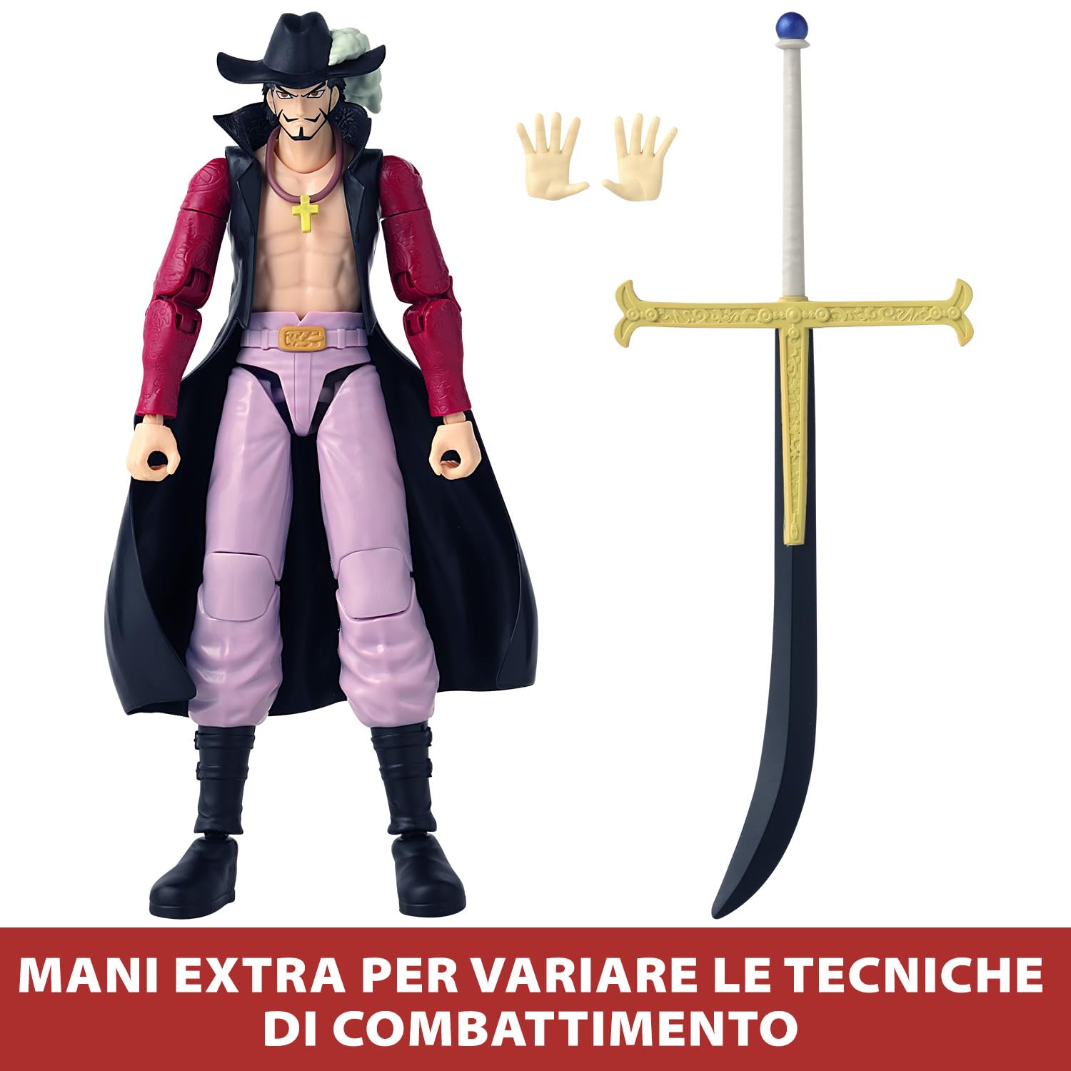 Bandai Anime Heroes One Piece Mihawk action figure 17 cm