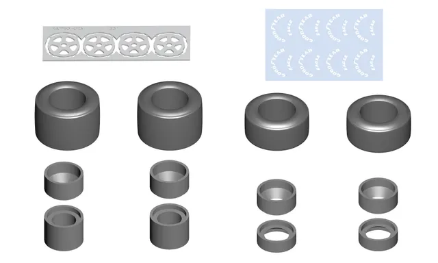 Tameo Kits PWT 20 set ruote 1/24 Goodyear