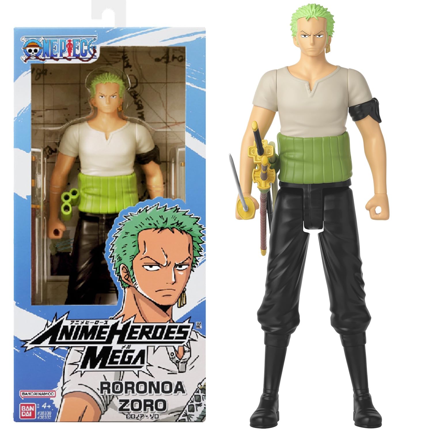 Bandai Anime Heroes Mega Luffy action figure 30 cm snodata
