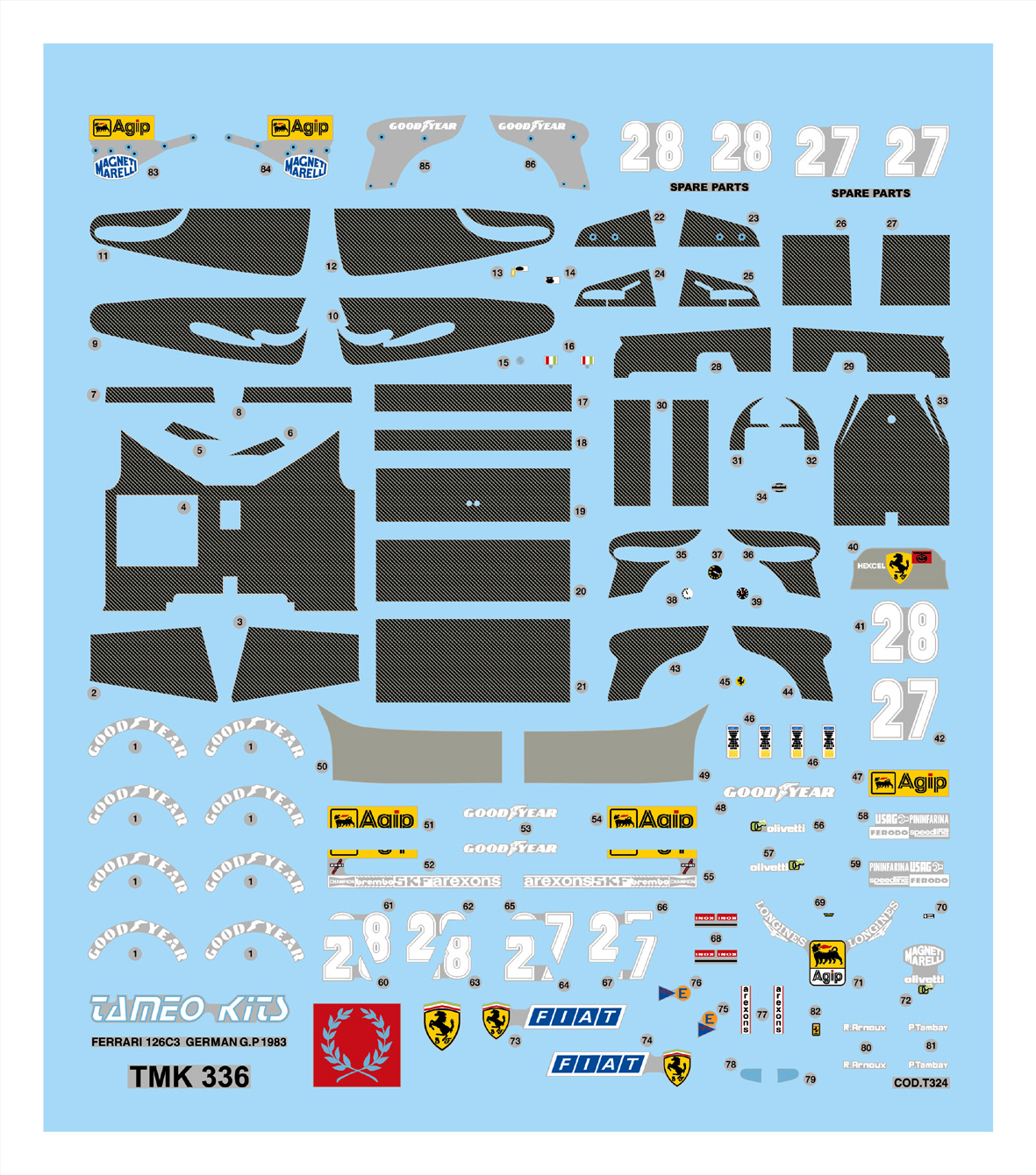 Tameo Kits TMK 336 kit montaggio in metallo
