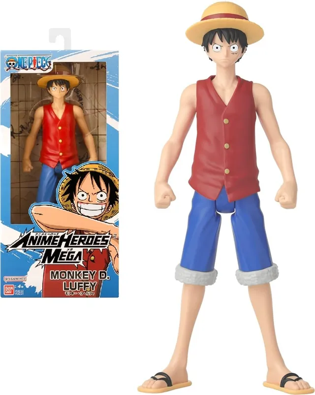 Bandai Anime Heroes Mega Luffy action figure 30 cm snodata