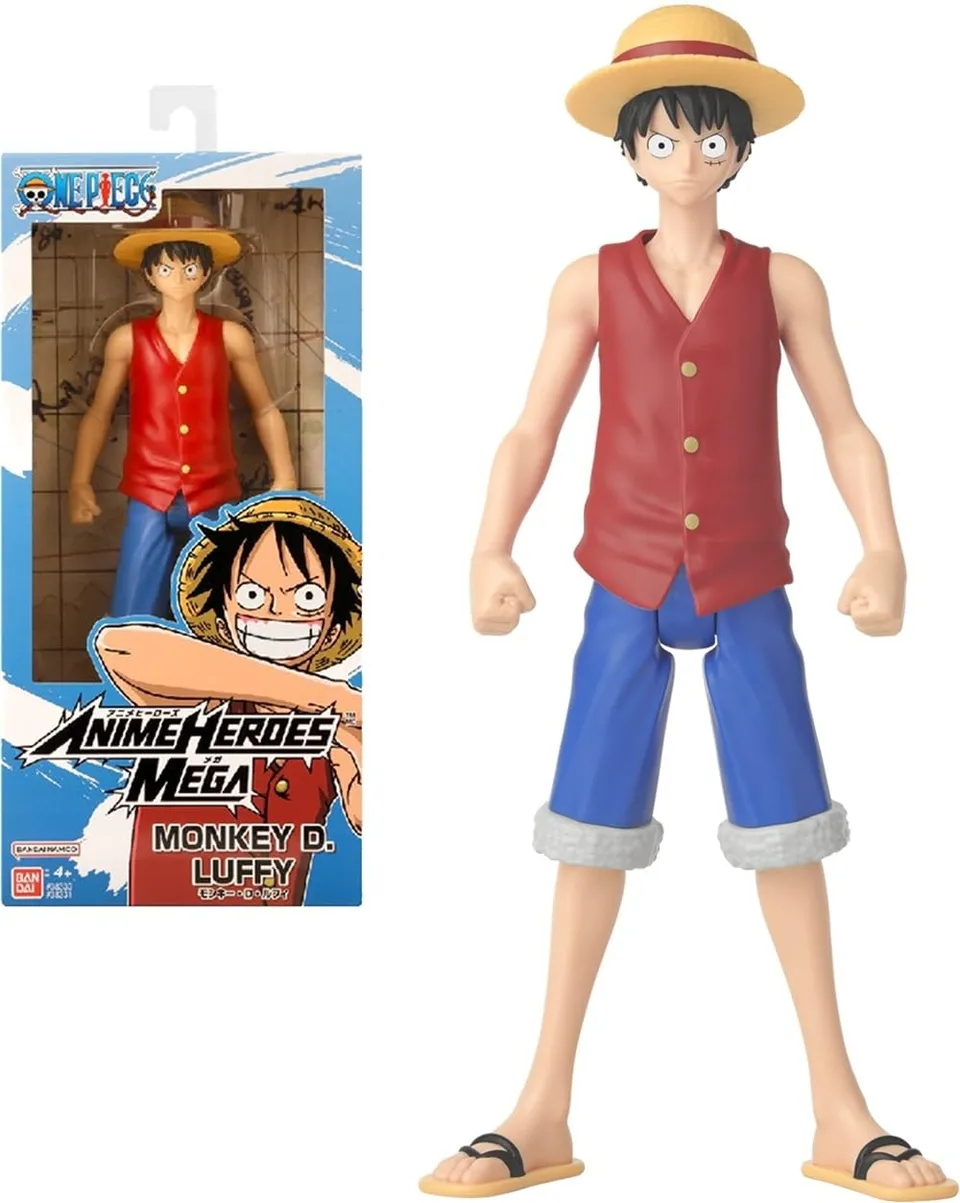 Bandai Anime Heroes Mega Luffy action figure 30 cm snodata