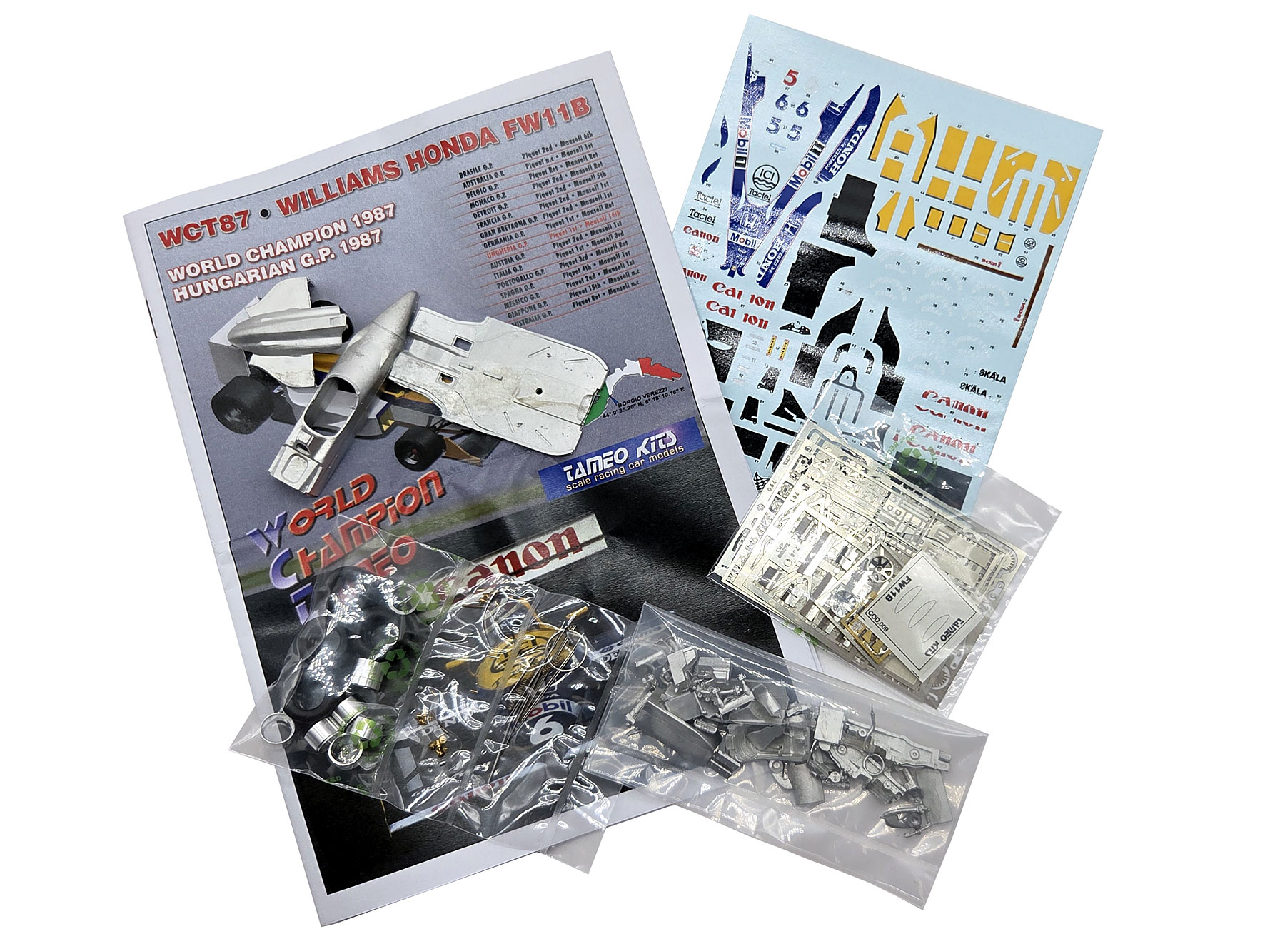 Tameo Kits WCT 87 kit 1/43 Williams FW11B Ungheria 1987