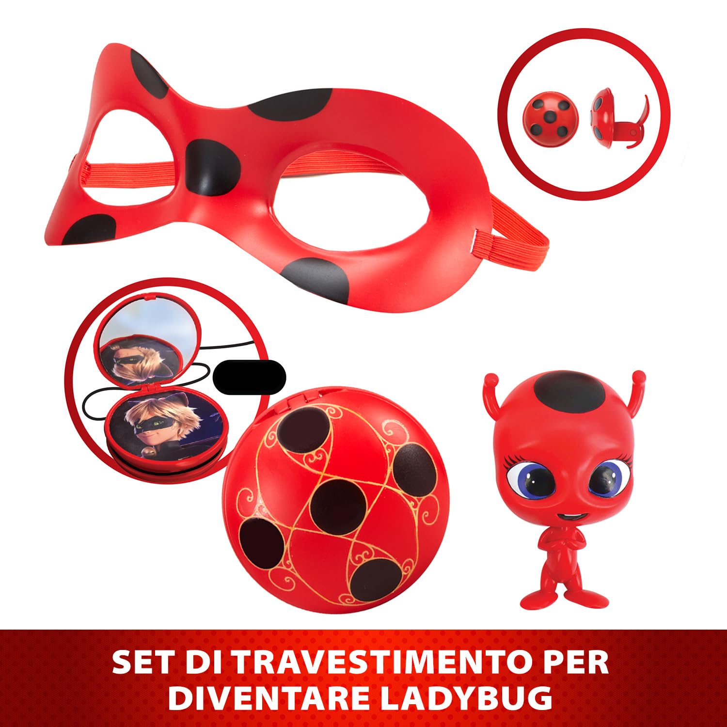 Bandai Miraculous Ladybug set costume trasformazione accessori