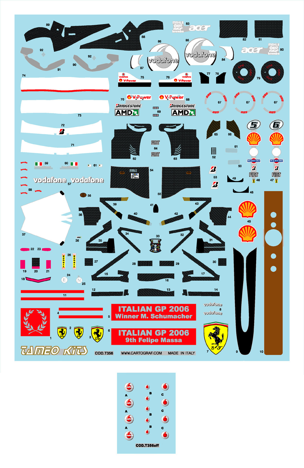 Tameo Kits TMK 361 kit auto 1/43 da montare