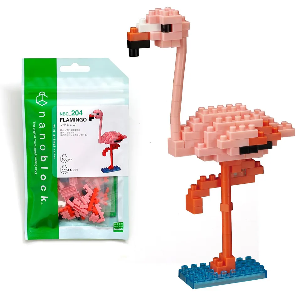 Bandai Nanoblock NBC204 fenicottero rosa set mattoncini