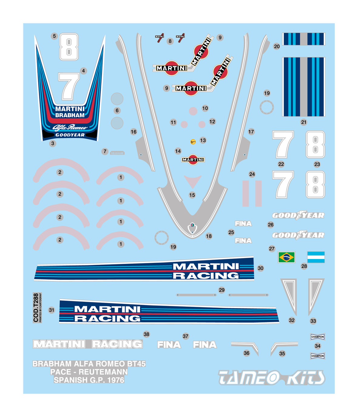 Tameo Kits TMK 307 kit 1/43 in metallo
