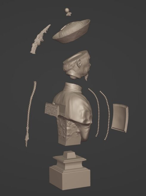 Model Cellar Qing Dynasty Official figurino mandarino