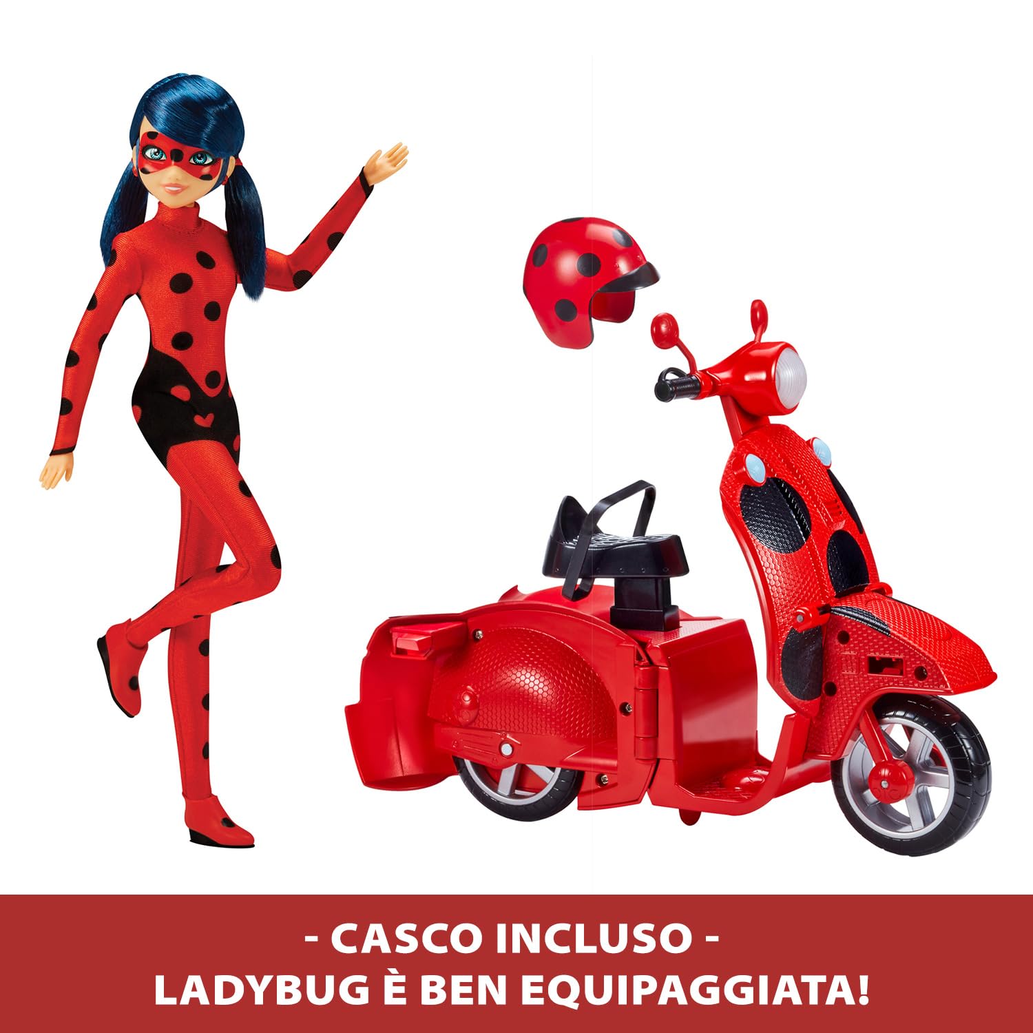 Miraculous Switch'n Go Ladybug set scooter e bambola 26 cm