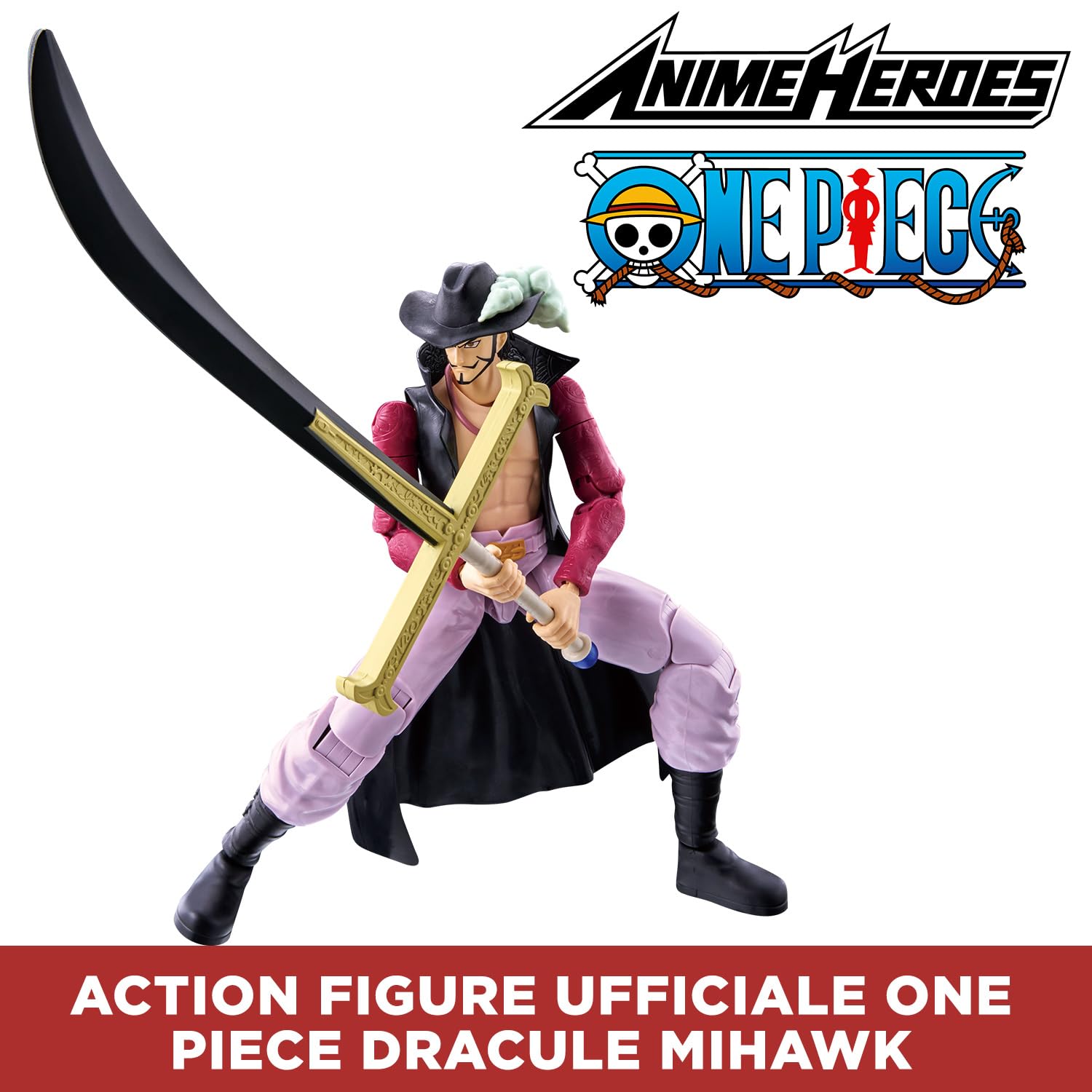 Bandai Anime Heroes One Piece Mihawk action figure 17 cm