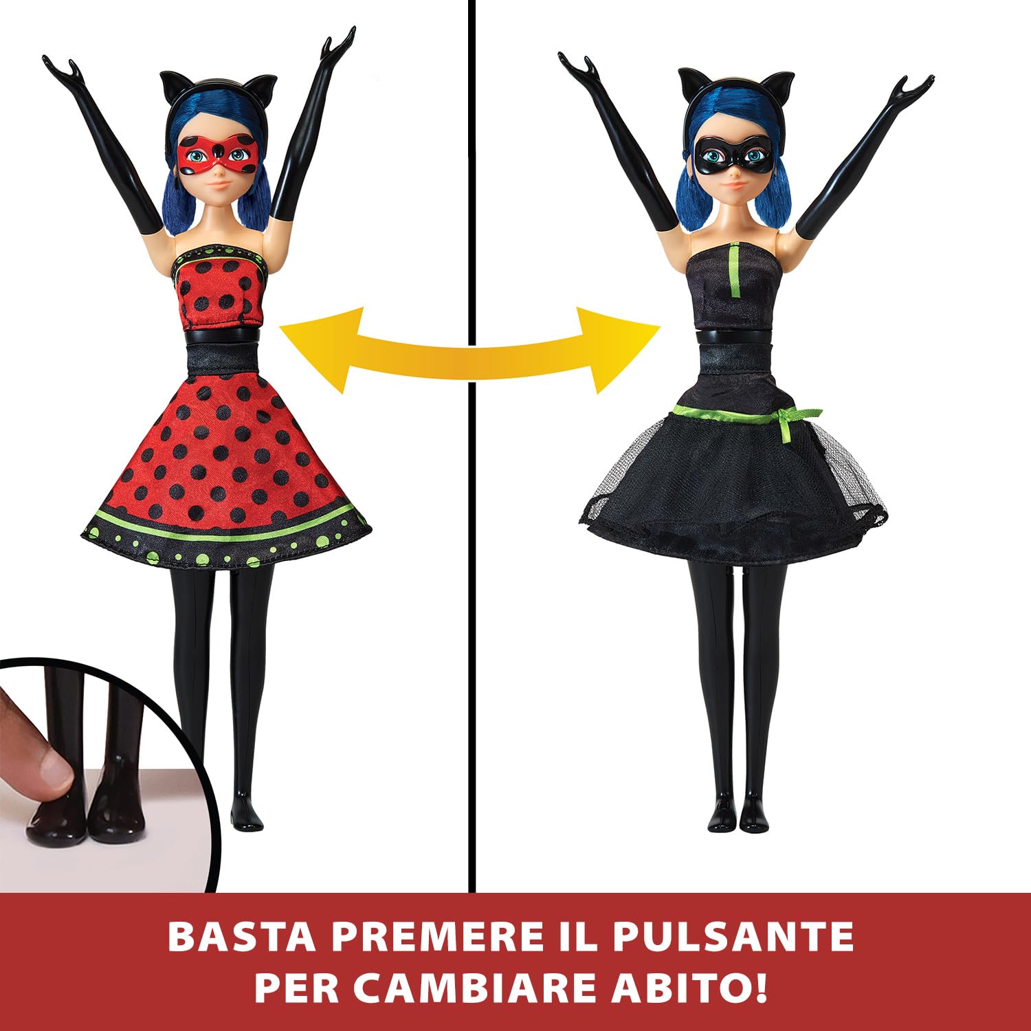 Bandai Miraculous Ladybug Trasformante bambola 26 cm Lady Noire