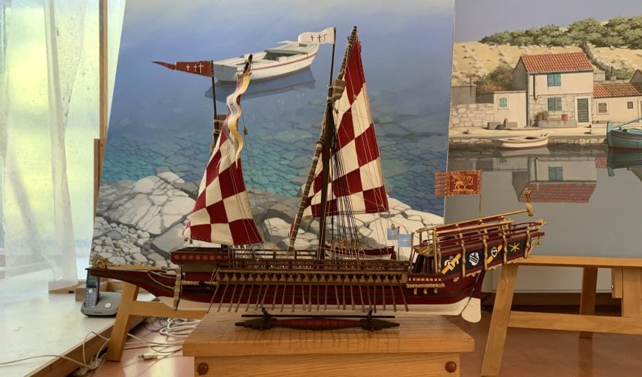 MarisStella San Girolamo 68cm kit modello galea legno 1:75 Lepanto